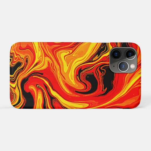 Vuurrode Abstracte Wervelingen van Emotie Case-Mate iPhone Case (Achterkant (horizontaal))