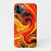 Vuurrode Abstracte Wervelingen van Emotie Case-Mate iPhone Case (Achterkant)