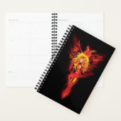 Vuurrode Fantasie Phoenix Vrouw Zwart Planner (Display)