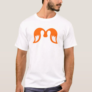 Vuurrode Gradiënt Vleugels M Letter T-shirt