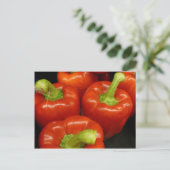 Vuurrode paprika's briefkaart (Staand voorkant)