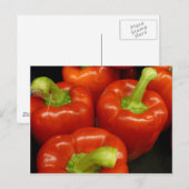 Vuurrode paprika's briefkaart (Voorkant / Achterkant)