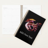 Vuurrode Robijn Draak Fantasie Omslagontwerp Creat Planner (Display)