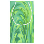 Vuurrode tinten groen klein cadeauzakje (Achterkant)