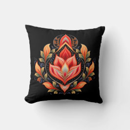 Vuurrode Tulp Patronen Worp Kussen