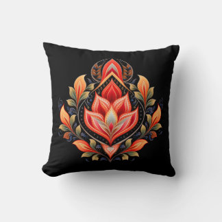 Vuurrode Tulp Patronen Worp Kussen