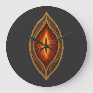 Vuurrode Vuur Oog Donkere Heer Fantasy Embleem Grote Klok