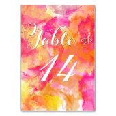 VUURRODE ZONSONDERGANG AQUAREL HOLLYHOCK TAFELKAAR KAART (Achterkant)