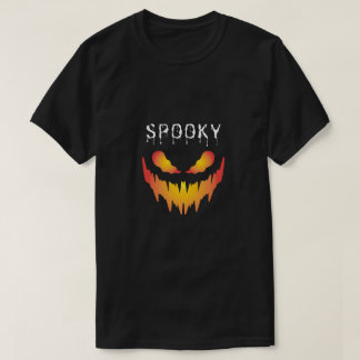 Vuurrood Griezelig Gezicht – Grafisch Ontwerp voor T-shirt