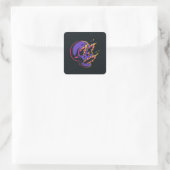 Vuurschedel, vierkante Sticker(s) Sticker (Tas)