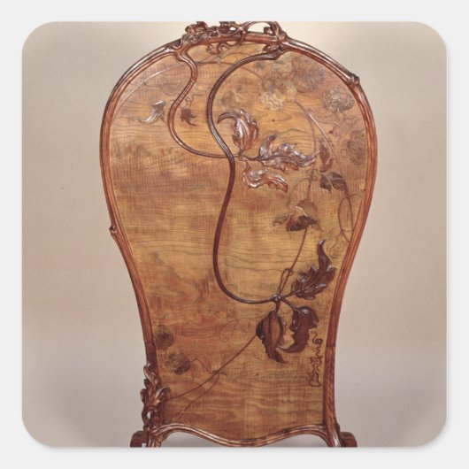 Vuurscherm met draf van verschillende bossen vierkante sticker (Voorkant)