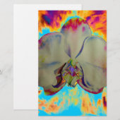 Vuurschilderij, abstract tropisch schilderij briefpapier (Voorkant / Achterkant)