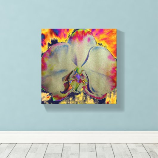 Vuurschilderij, abstract tropisch schilderij canvas afdruk (Insitu (Houten vloer))