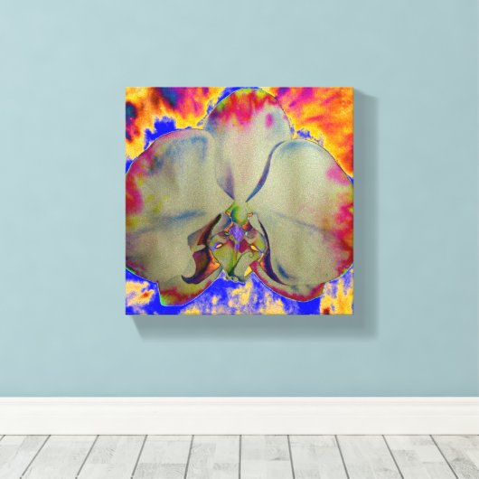 Vuurschilderij, abstract tropisch schilderij canvas afdruk (Insitu (Houten vloer))