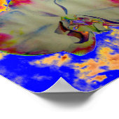 Vuurschilderij, abstract tropisch schilderij poster (Hoek)