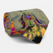 Vuurschilderij, abstract tropisch schilderij stropdas (Opgerold)