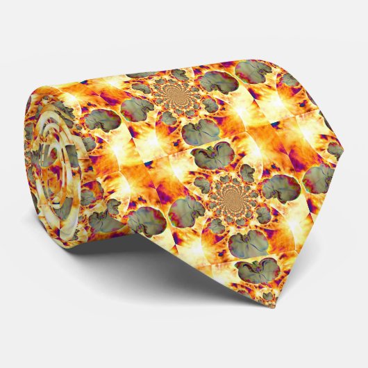 Vuurschilderij, abstract tropisch schilderij stropdas (Opgerold)