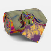 Vuurschilderij, abstract tropisch schilderij stropdas (Opgerold)