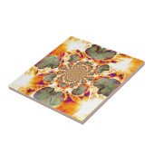 Vuurschilderij, abstract tropisch schilderij tegeltje (Zijkant)