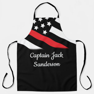 Vuurschildervlag met dun rode lijn schort