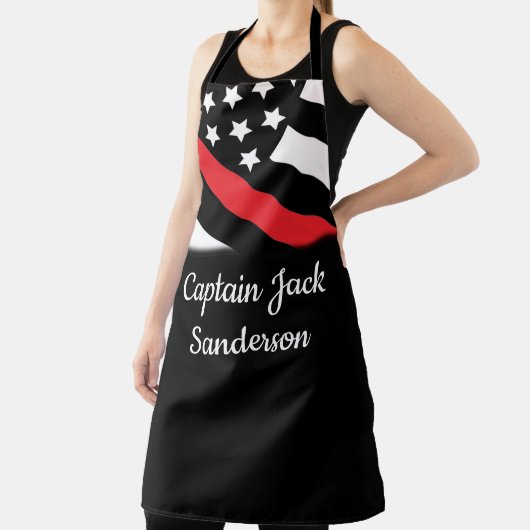 Vuurschildervlag met dun rode lijn schort (Insitu)