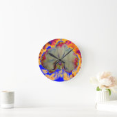 Vuurschilderwerk, abstracte tropisch schilderij ronde klok (Huis)