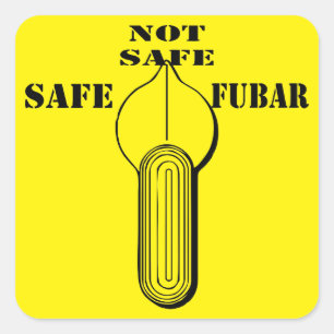 Vuurselectieschakelaar Veilige niet FUBAR Vierkante Sticker