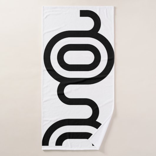 Vuurserpent Reiki-symbool als letter G Badhanddoek (Badhanddoek)