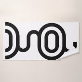 Vuurserpent Reiki-symbool als letter G Badhanddoek (Badhanddoek)