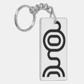 Vuurserpent Reiki-symbool als letter G Sleutelhanger (Voorkant Links)