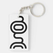 Vuurserpent Reiki-symbool als letter G Sleutelhanger (achterkant)
