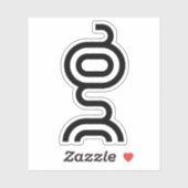Vuurserpent Reiki-symbool als letter G Sticker (Vel)