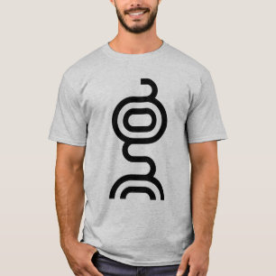 Vuurserpent Reiki-symbool als letter G T-shirt