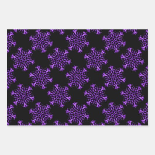 Vuursneeuwvlokken Inpakpapier Vel (Voorkant)