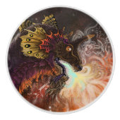 Vuurspitter Dragon Aangepast Keramische Knop (Voorkant)