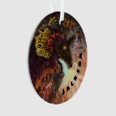 Vuurspitter Dragon - Aangepaste naam Ornament (voorkant)