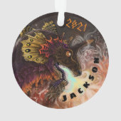 Vuurspitter Dragon - Aangepaste naam Ornament (achterkant)