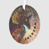 Vuurspitter Dragon - Aangepaste naam Ornament (voorkant)