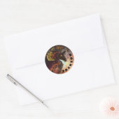 Vuurspitter Dragon - Aangepaste naam Ronde Sticker (Envelop)