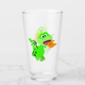 Vuurspitterende Baby draak van de Cartoon van Cute Glas (Achterkant)