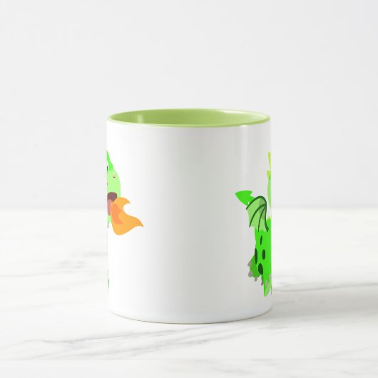 Vuurspitterende Baby draak van de Cartoon van Cute Mok (Midden)