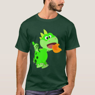 Vuurspitterende Baby draak van de Cartoon van Cute T-shirt