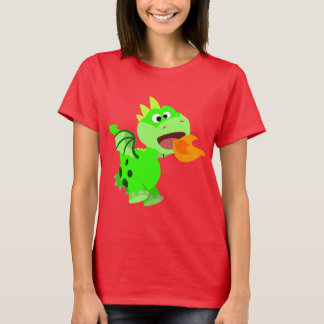 Vuurspitterende Baby draak van de Cartoon van Cute T-shirt