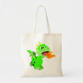 Vuurspitterende Baby draak van de Cartoon van Cute Tote Bag (Voorkant)