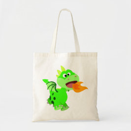 Vuurspitterende Baby draak van de Cartoon van Cute Tote Bag