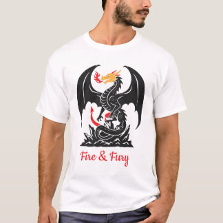 Vuurspuwende Draak Fantasie Grafische Maatwerk T-shirt