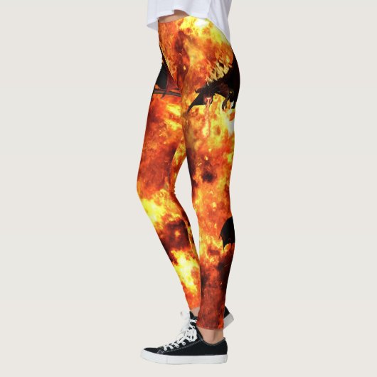 Vuurspuwende Draak Fantasie Leggings (Links)