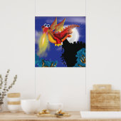 Vuurspuwende Draak Poster (Keuken)