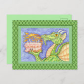 VUURSPUWENDE DRAGON VERJAARDAG KANDelaars Briefkaart (Voorkant / Achterkant)