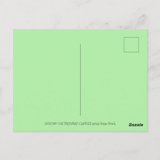 VUURSPUWENDE DRAGON VERJAARDAGSKAARSEN BRIEFKAART (Achterkant)